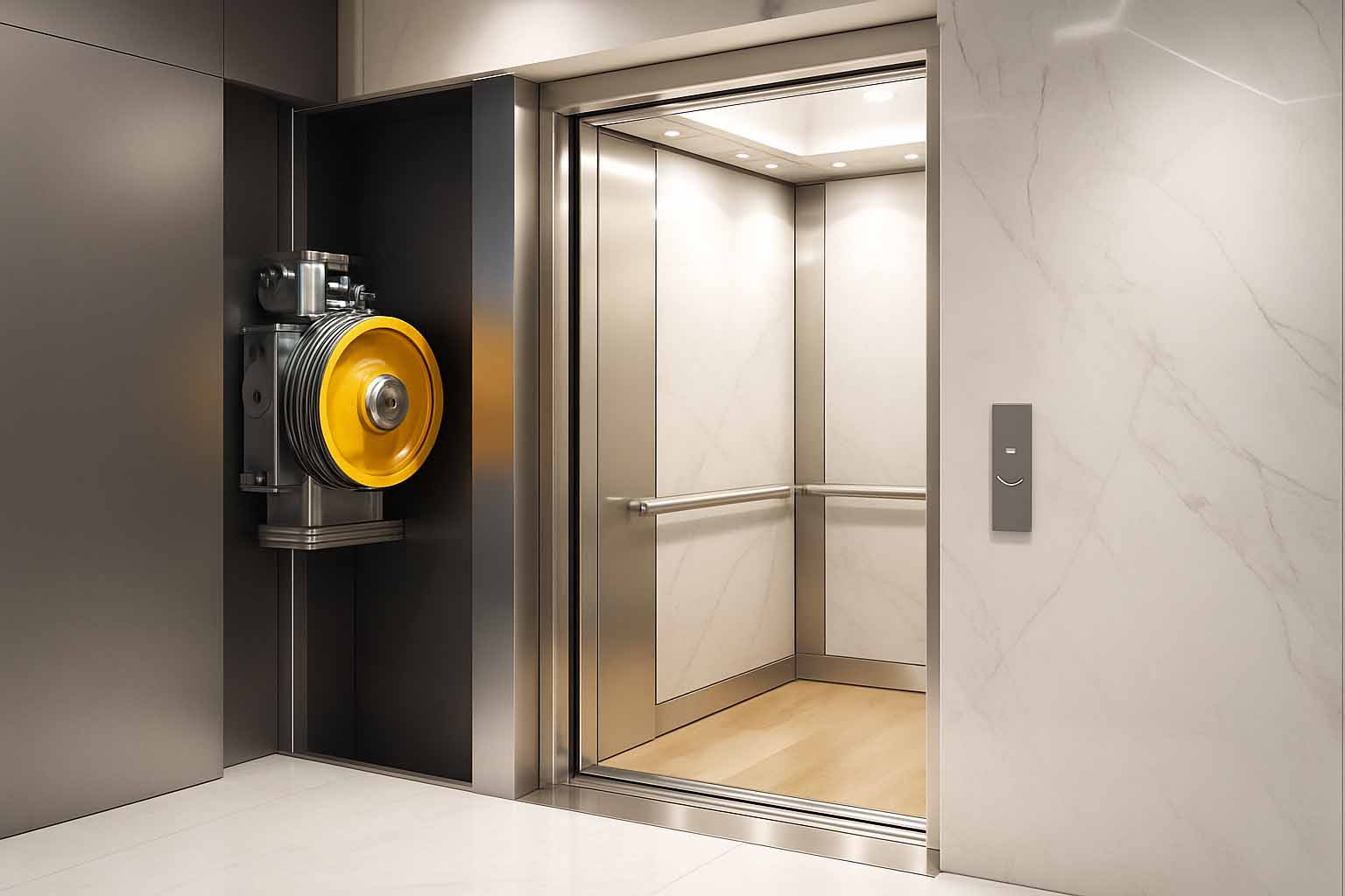 آسانسورهای موتورخانه دار یا MR